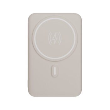 Power Bank por Indução 10.000 mAh com Suporte Dobrável – Off White
